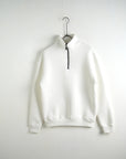 Felpa Mezza Zip Bianca