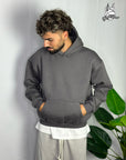 Felpa Boxy Fit Piombo