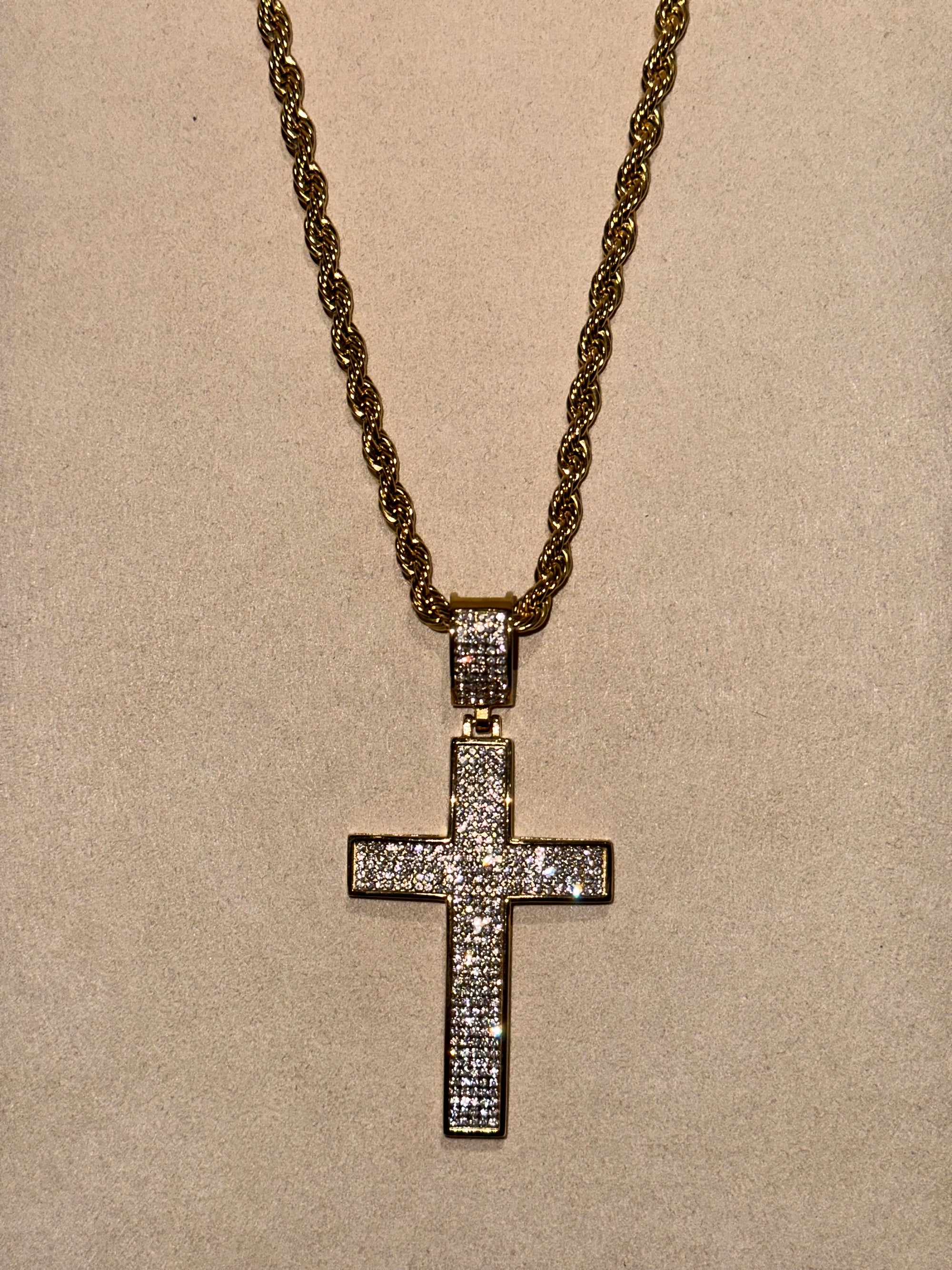 Collana Treccia Croce Oro