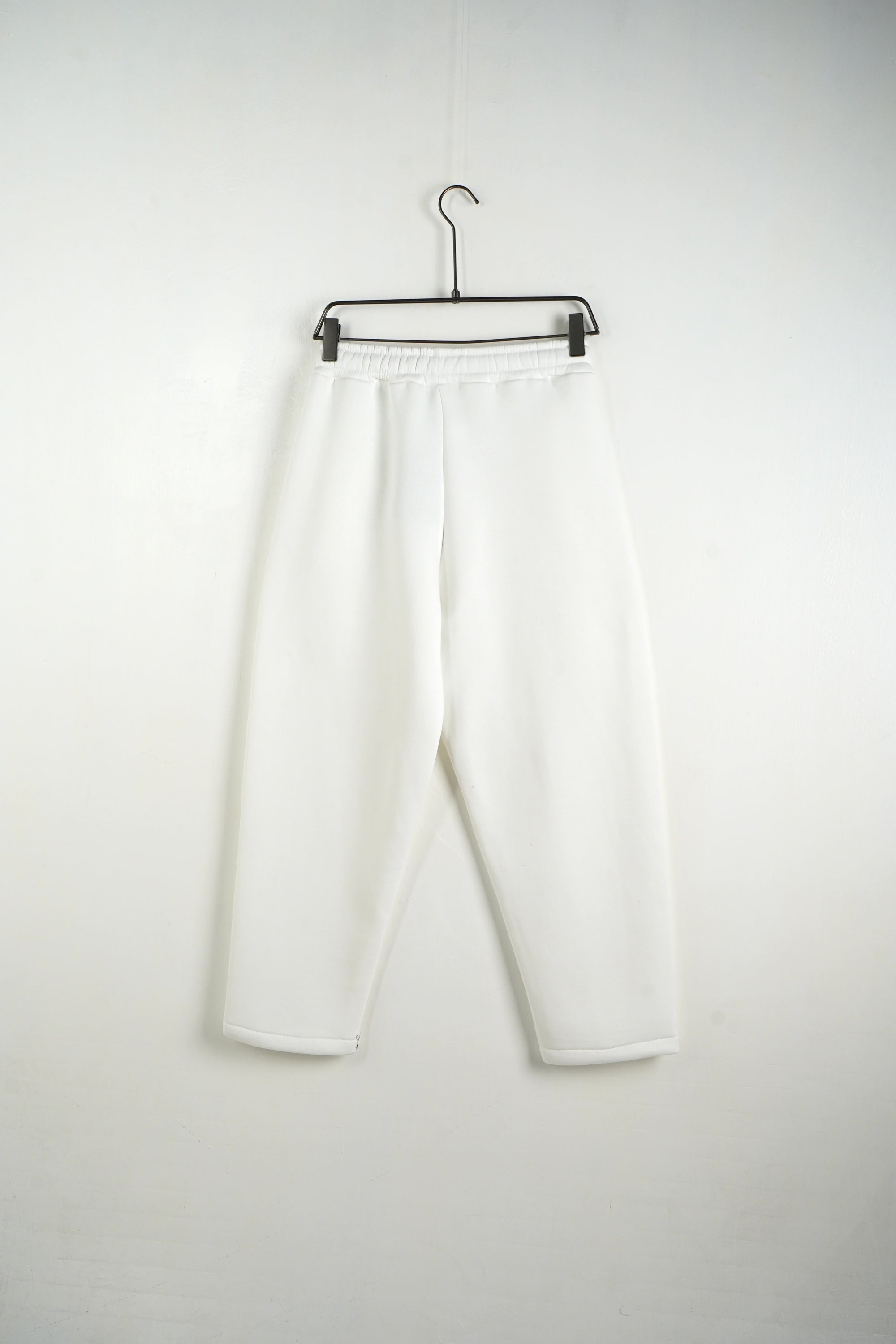Pantalone Tuta Baggy Felpato Bianco