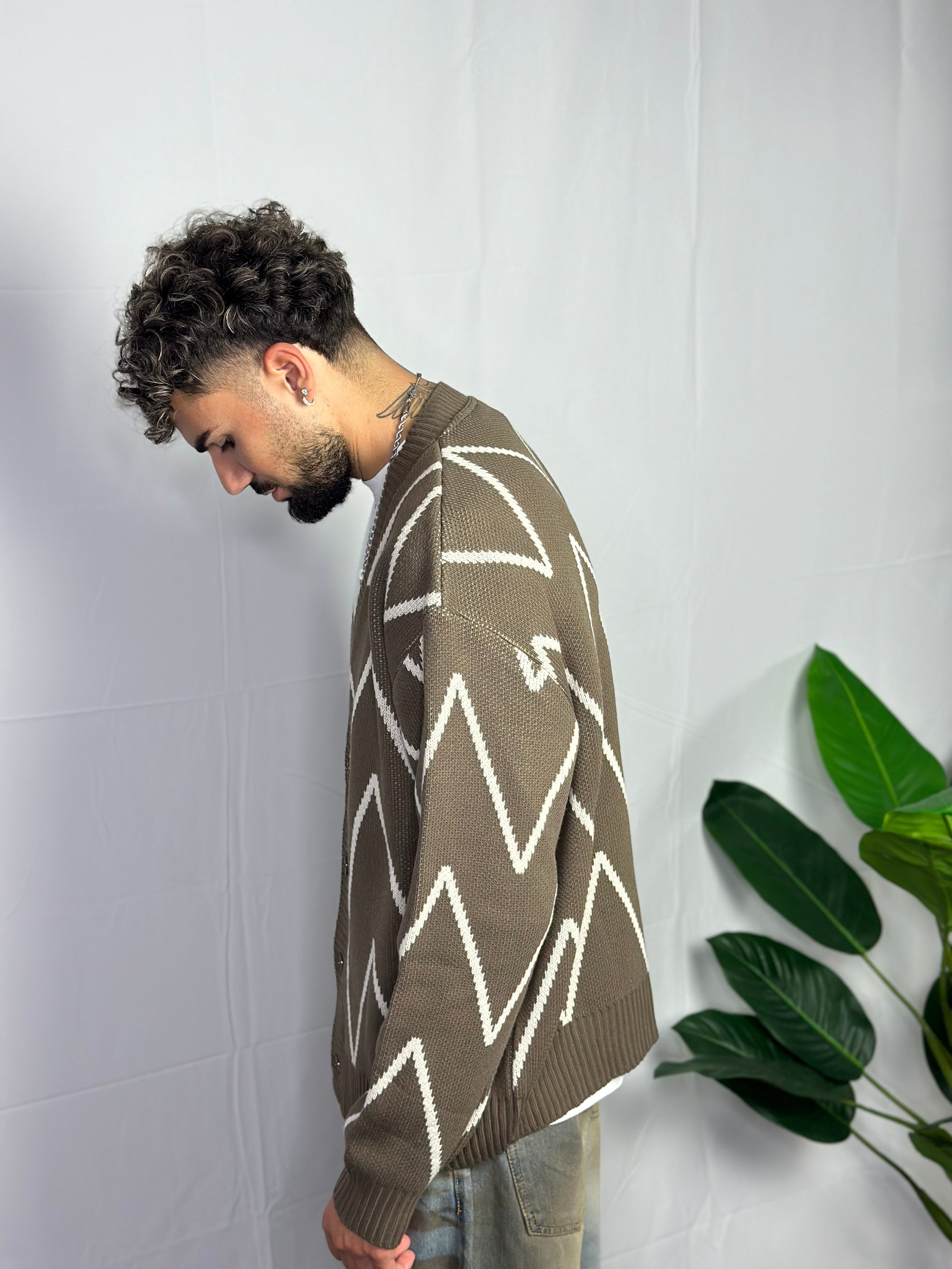 Cardigan Mix Marrone