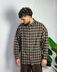 Camicia Over Quadri Marrone