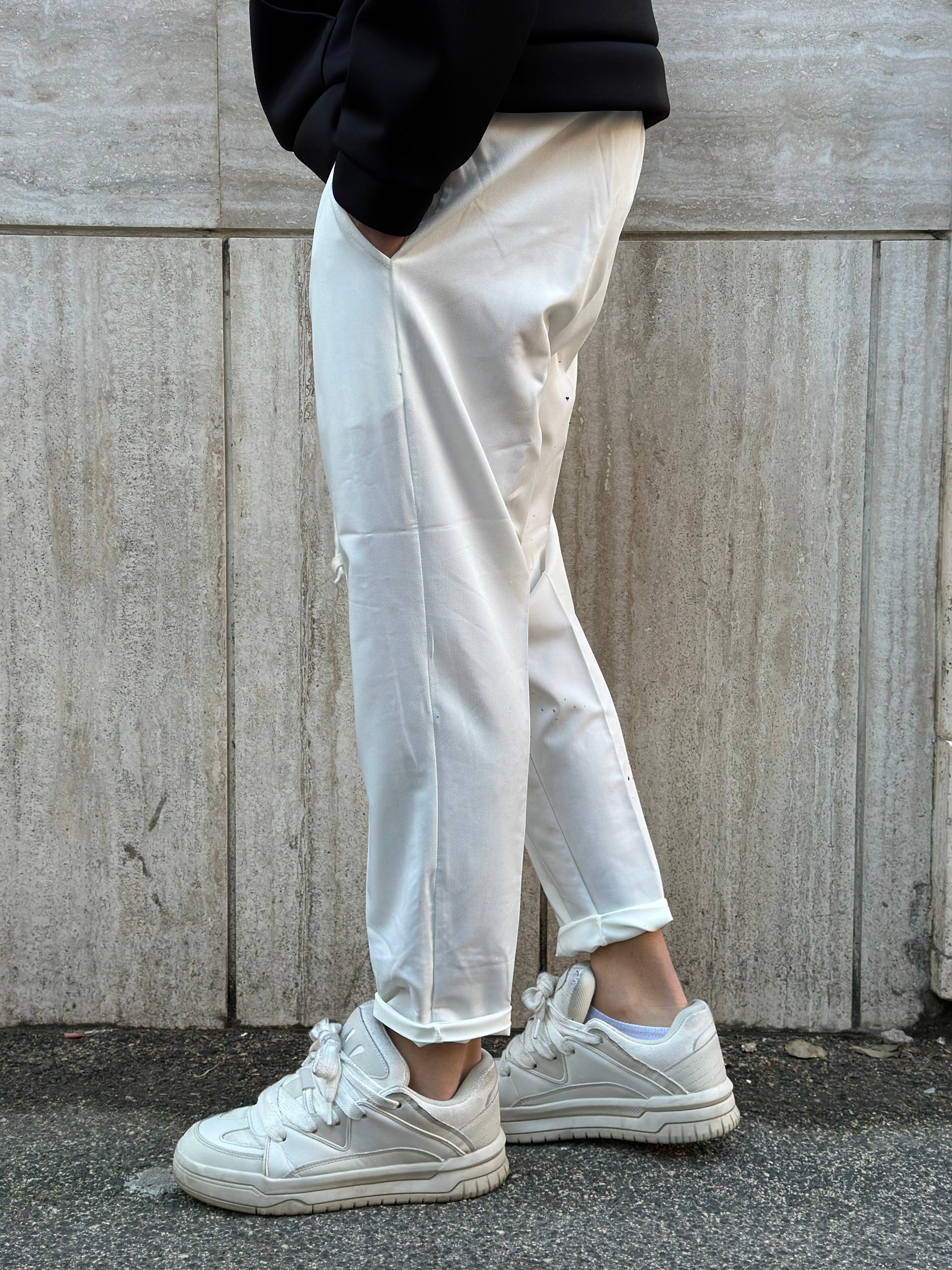Pantalaccio Liscio Estivo Bianco