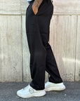 Pantalone Elegante Fondo Largo Nero