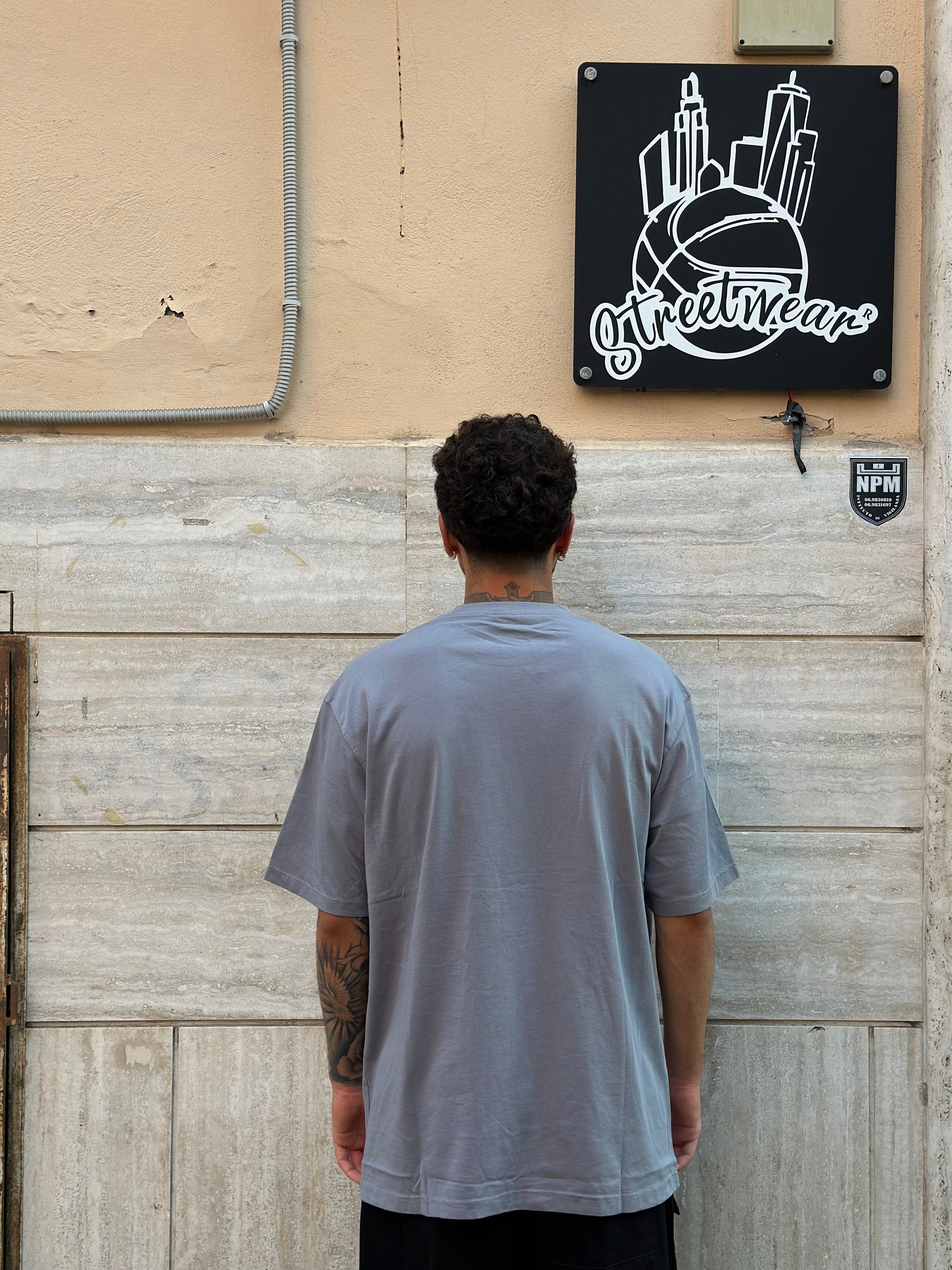 T-shirt Premium Over Grigia