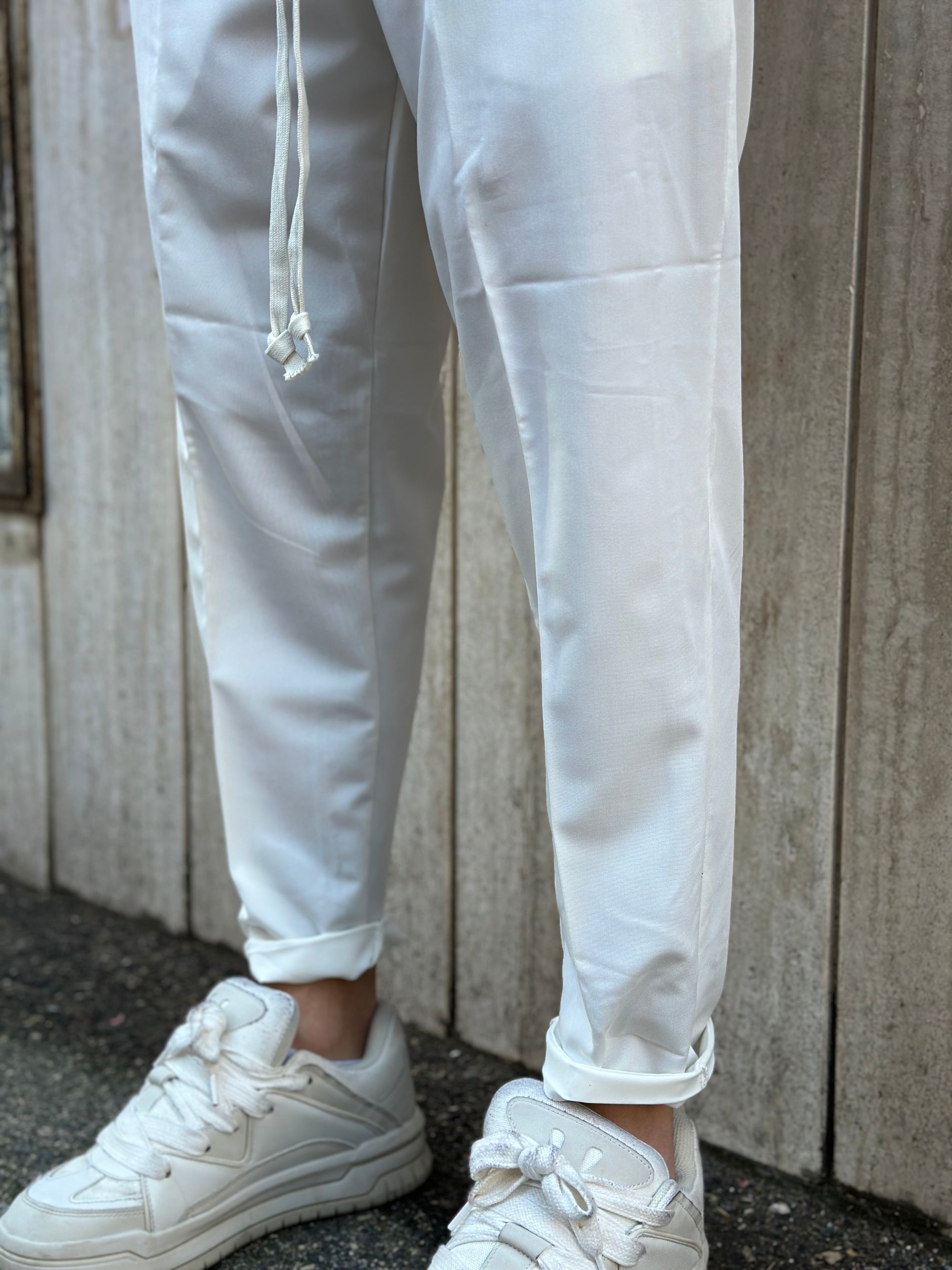 Pantalaccio Liscio Estivo Bianco
