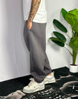 Pantalone Tuta Baggy Felpato Piombo