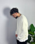 Maglione Sfrangiato Bianco