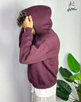 Felpa Boxy Fit Bordeaux