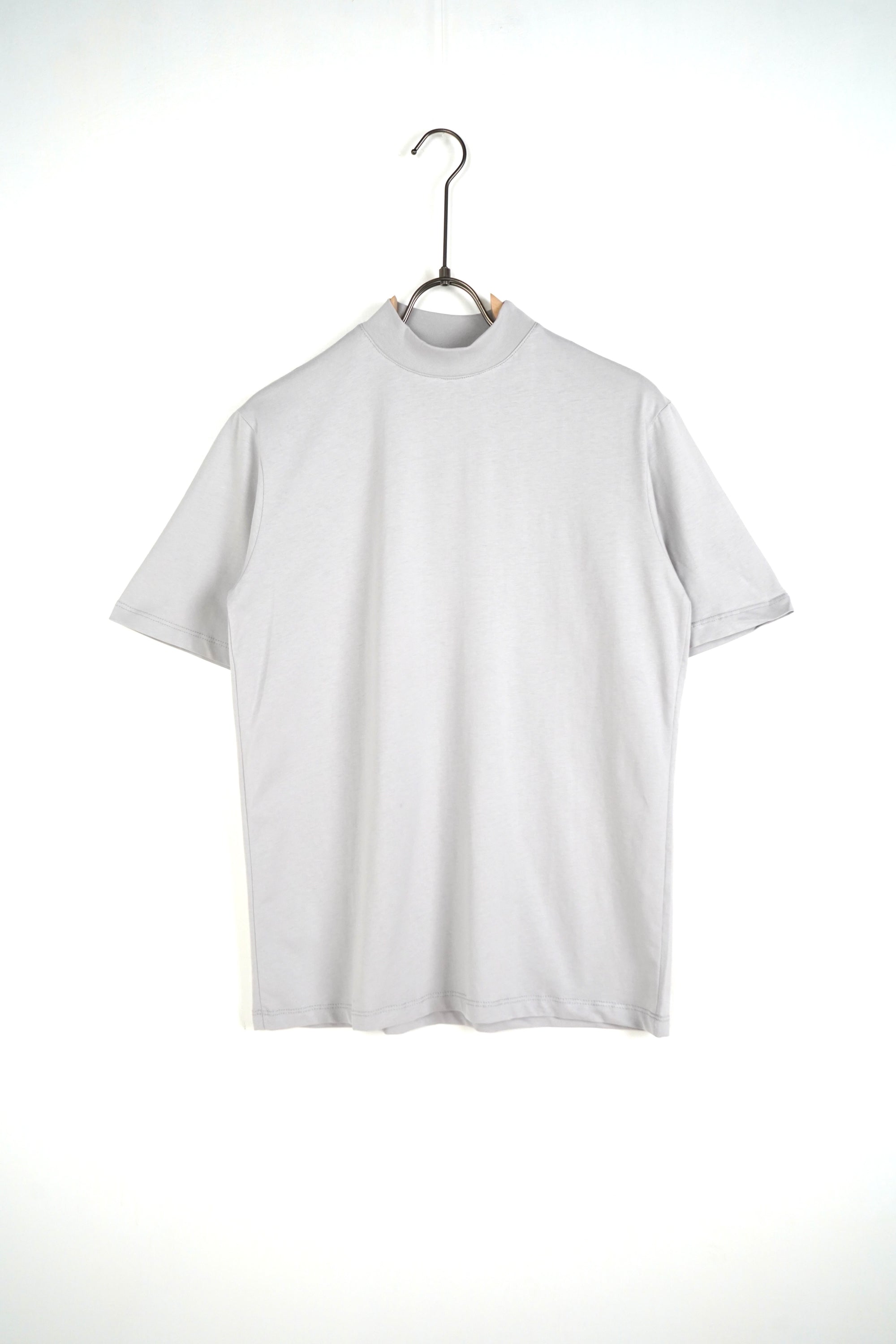 T-shirt colletto basic grigia chiaro