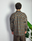 Camicia Over Quadri Marrone