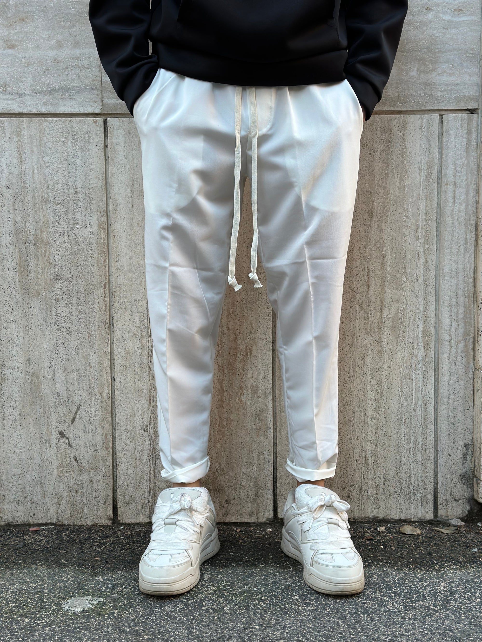 Pantalaccio Liscio Estivo Bianco