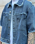 Coordinato Denim Sfrangiato