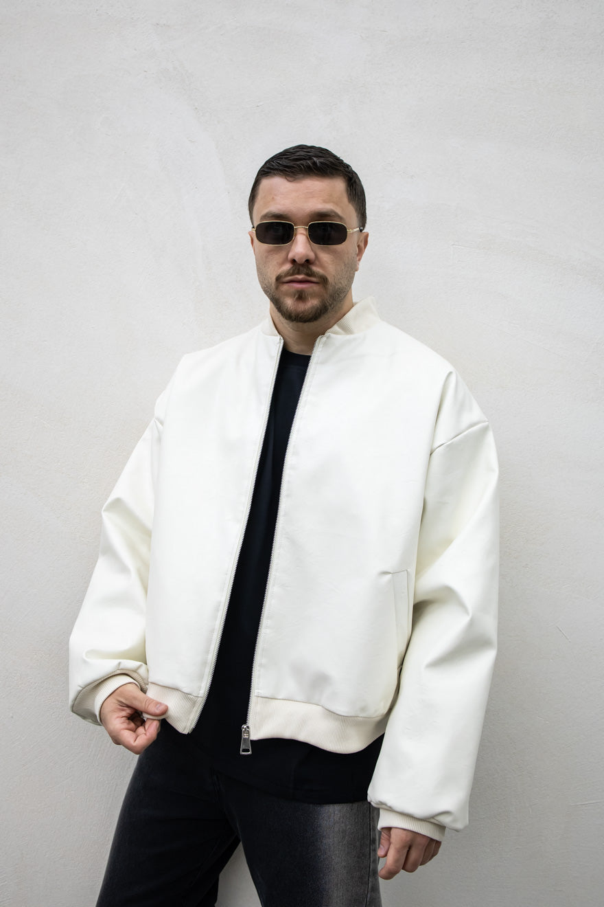 Bomber Ecopelle Bianco