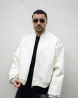 Bomber Ecopelle Bianco