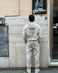 Tuta cargo a costine beige