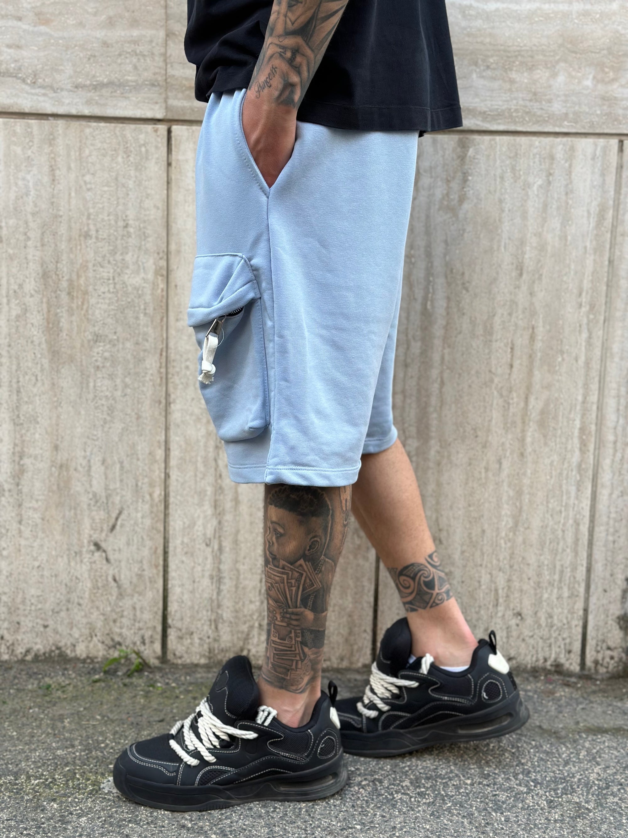 Pantaloncino Tasconi Frontali Celeste
