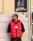 Bomber smanicato lucido red