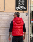 Bomber smanicato lucido red