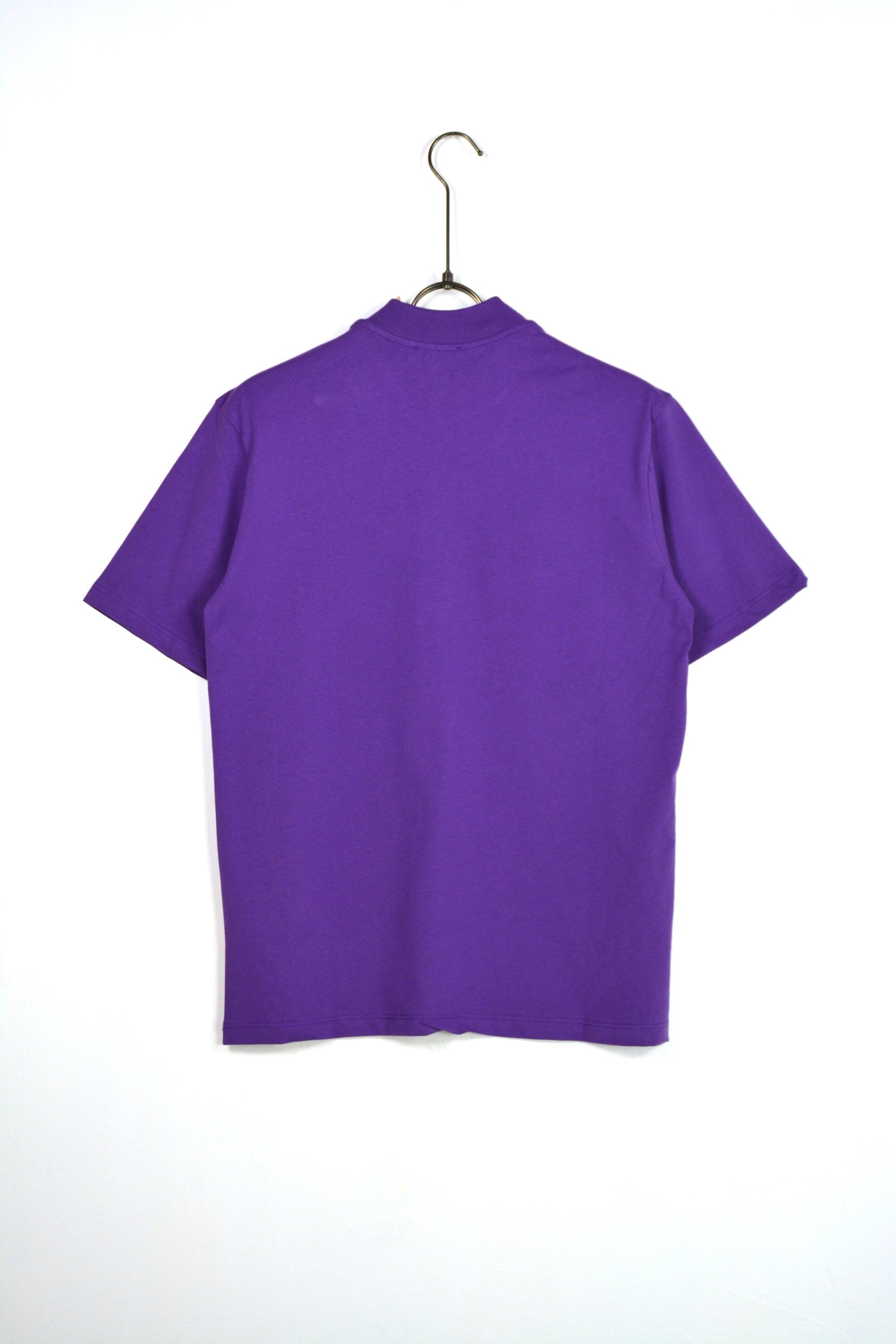 T-shirt colletto basic viola