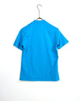 T-shirt colletto basic turchese