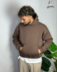 Felpa Boxy Fit Marrone