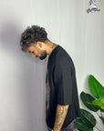 T-shirt Heart And Roses Nera