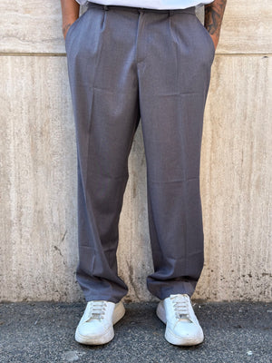 Pantalone Elegante Fondo Largo Grigio