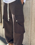 Tuta Cargo Garzata Basic Marrone