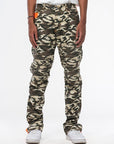 Jeans Camouflage Con Inserti A Contrasto