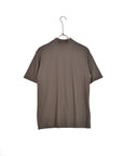 T-shirt colletto basic Marrone