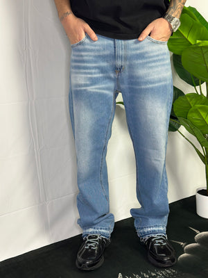 Jeans Flared America Blu