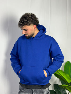 Felpa Boxy Fit Royal