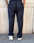 Pantalone Elegante Fondo Largo Blu Notte