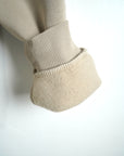 Felpa Collo Alto Zip Beige