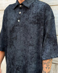 Polo Oversize Slavata Nera