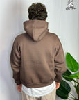 Felpa Boxy Fit Marrone
