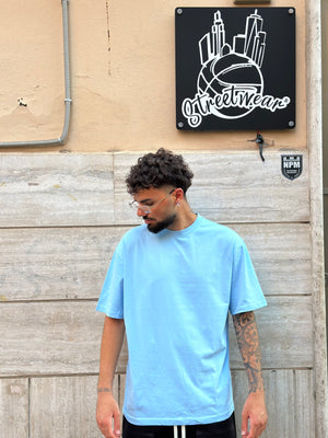 T-shirt Premium Over Celeste