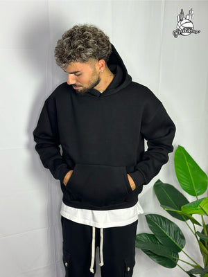 Felpa Boxy Fit Nera