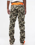 Jeans Camouflage Con Inserti A Contrasto