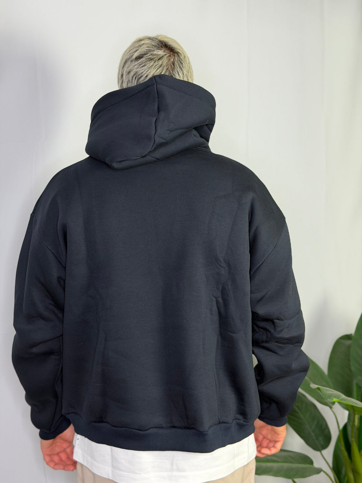Felpa Boxy Fit Blu Notte