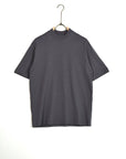 T-shirt colletto basic piombo