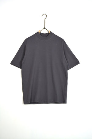 T-shirt colletto basic piombo
