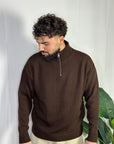 Maglione Collo Alto Mezza Zip