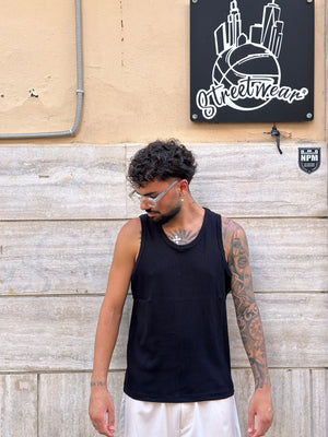 Canotta Basic Costine Nera