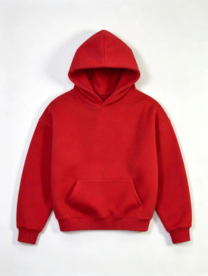 Felpa Boxy Fit Rossa