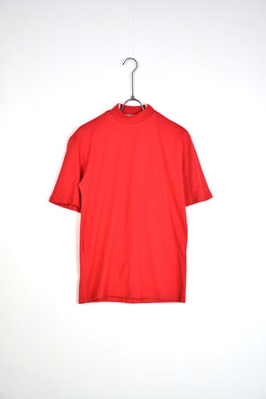 T-shirt colletto basic rossa