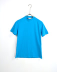 T-shirt colletto basic turchese