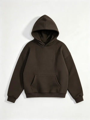 Felpa Boxy Fit Marrone