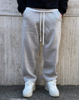 Pantalone Tuta Baggy Grigio Chiaro